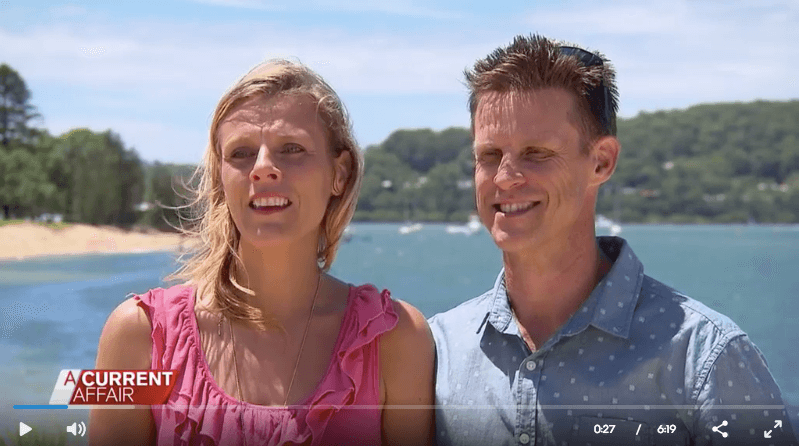 a man and woman smiling