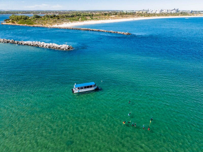 boat near mouth of river at bunbury
