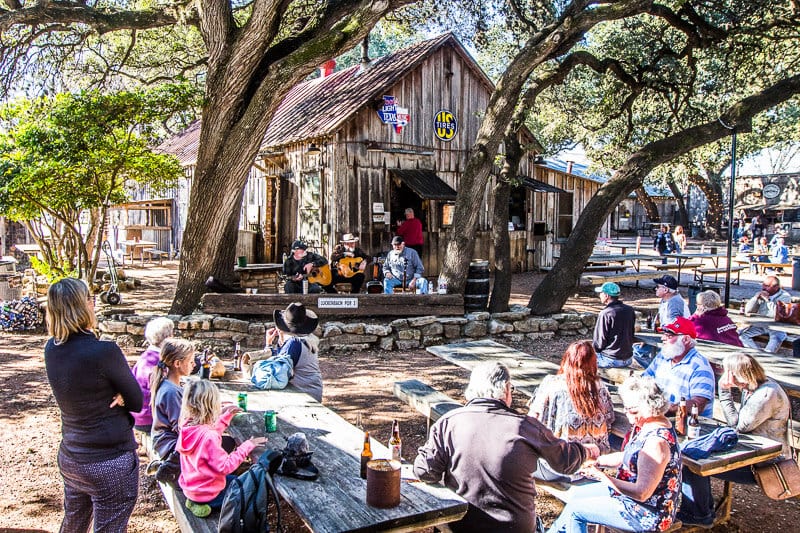 luckenback-texas (4) people outside on picnic tables